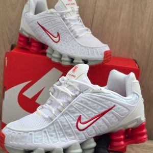 SHOX TL BLANCA LOGO ROJO