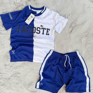 CONJUNTO LACOSTE AZUL Y BLANCO