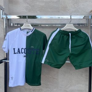 CONJUNTO LACOSTE VERDE Y BLANCO