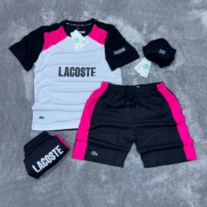 CONJUNTO LACOSTE BLANCO FUCSIA
