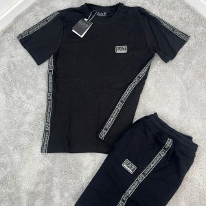 CONJUNTO VERANO EA7 ARMANI NEGRO CINTAS