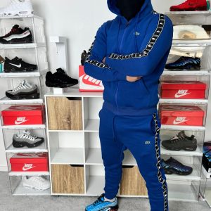 CHANDAL CAPUCHA LACOSTE AZUL CON CIERRE