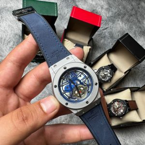 RELOJ HUBLOT AZUL PLATA