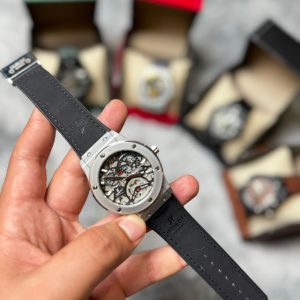 RELOJ HUBLOT NEGRO PLATA