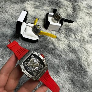 RELOJ RICHARD MILLE RED SILVER WOOD