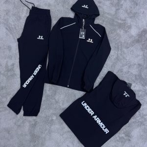 CHANDAL UNDER ARMOUR NEGRO LINEA BLANCA