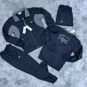 CHANDAL LACOSTE TERMOACTIVO NEGRO RECUADROS