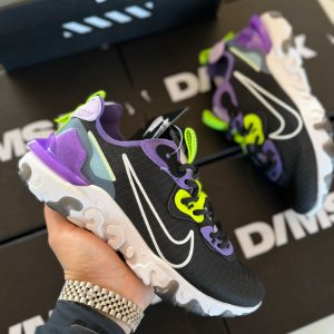 NIKE REACT NEGRO MORADO TELA INVIERNO