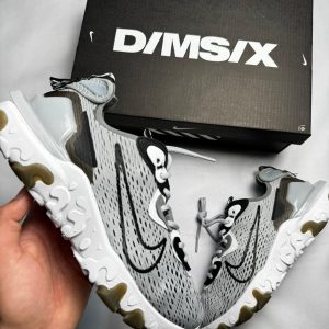 NIKE REACT GRIS SUELA BLANCA