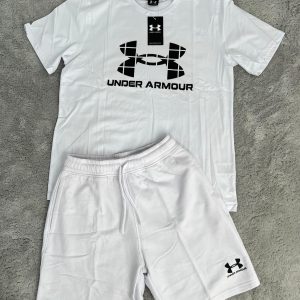 CONJUNTO VERANO UNDER ARMOUR BLANCO GRID EDITION