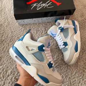 JORDAN RETRO 4 BLANCA AZUL