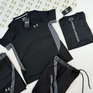 CONJUNTO VERANO UNDER ARMOUR 2026 NEGRO GRIS