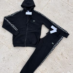 CHANDAL CAPUCHA LACOSTE NEGRO CON CIERRE